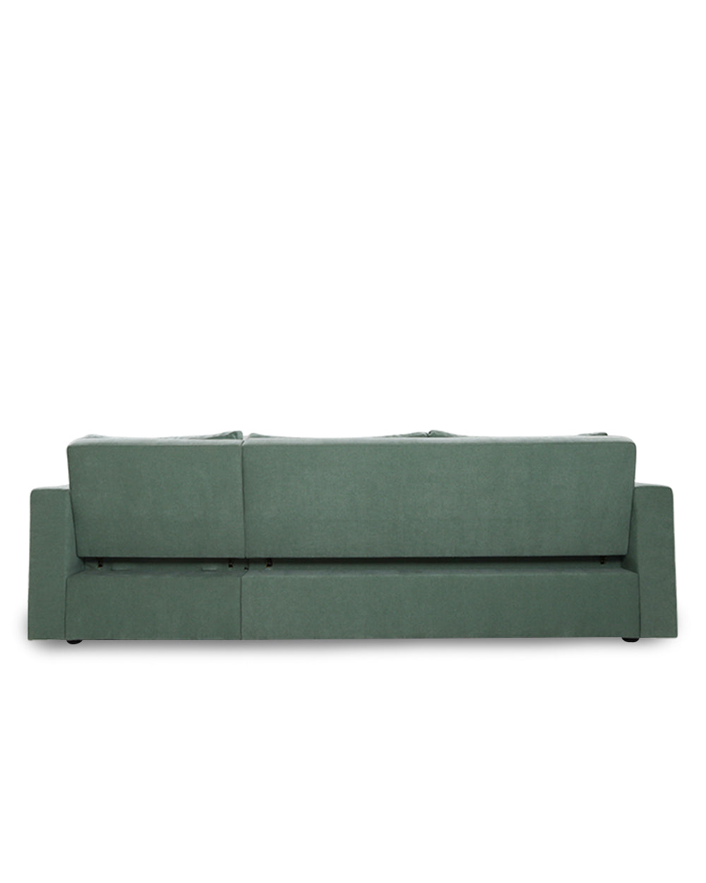 Green sofa on a white background