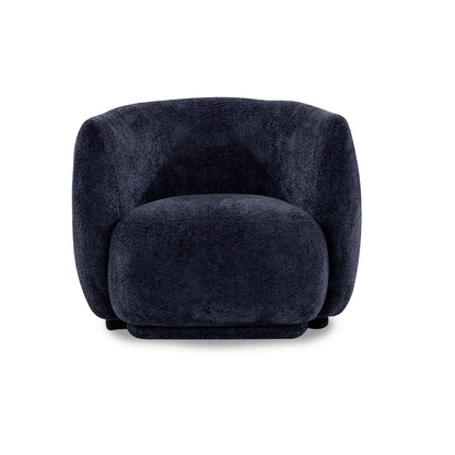 Dark blue armchair on a white background