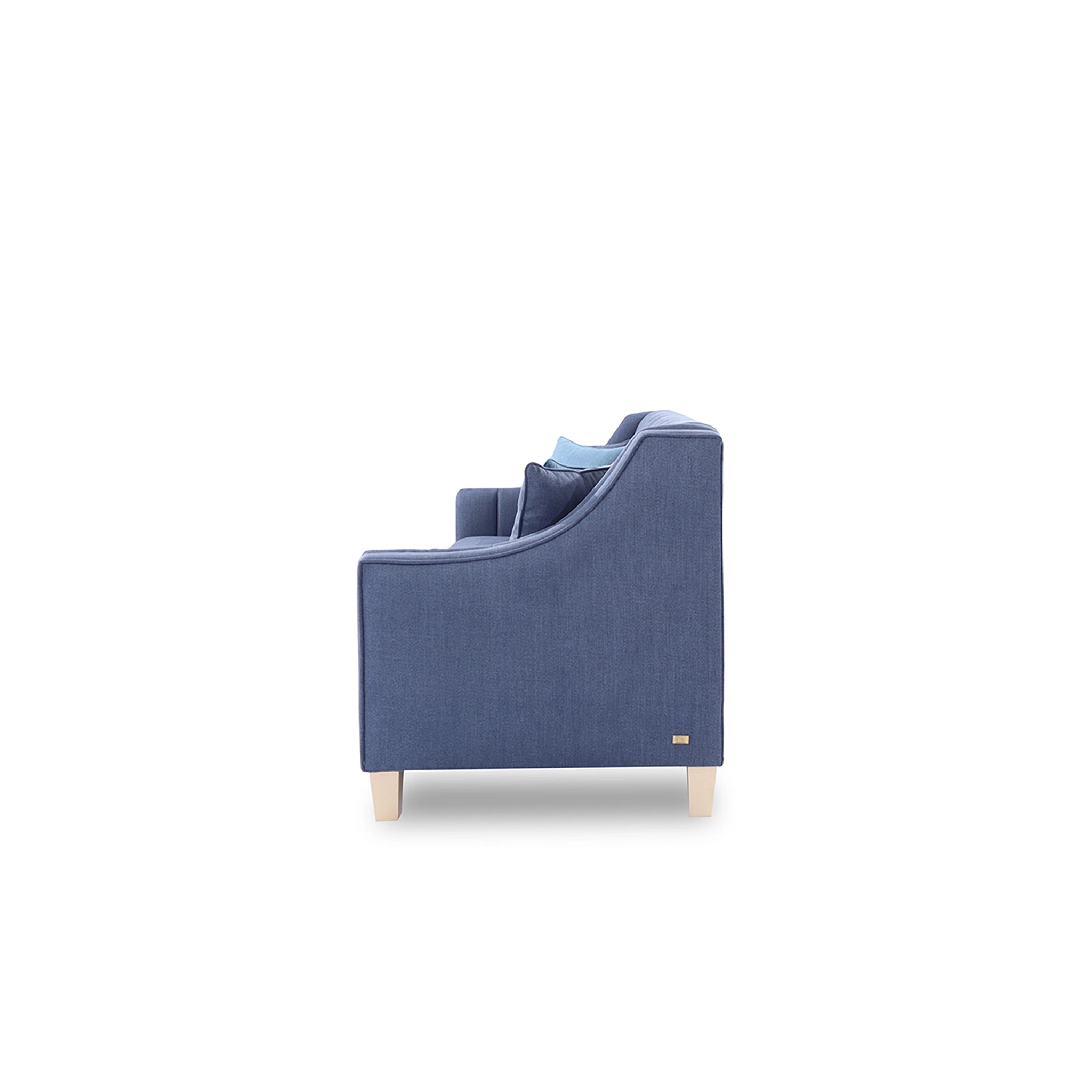 Blue armchair on a white background