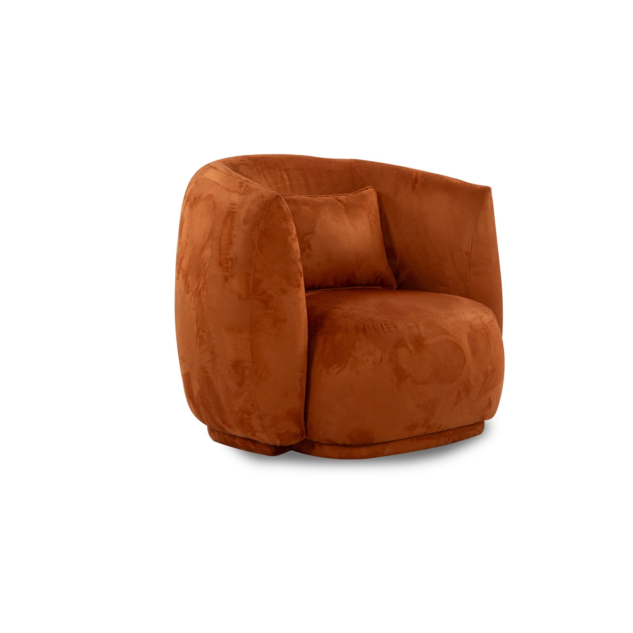 Brown armchair on a white background