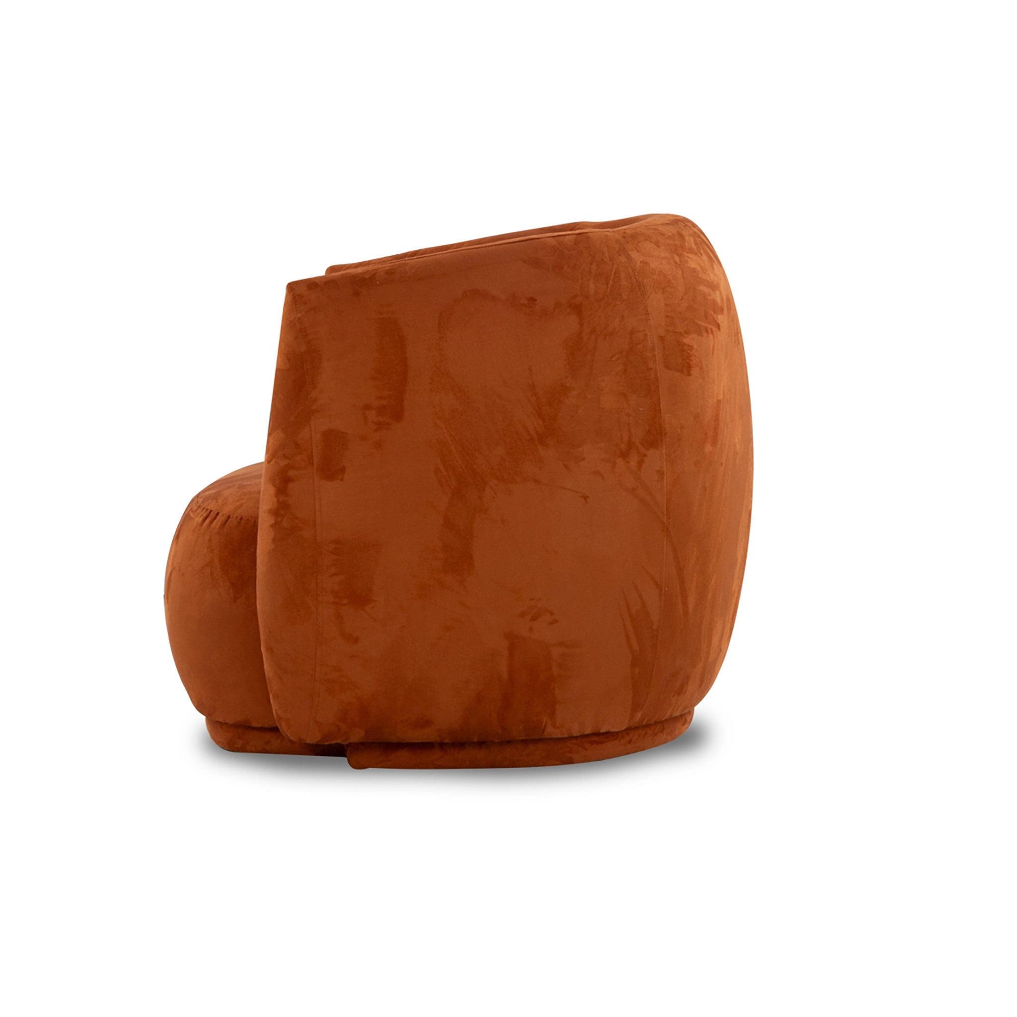 Brown bean bag chair on a white background