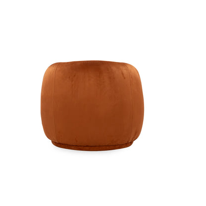 Brown ottoman on a white background