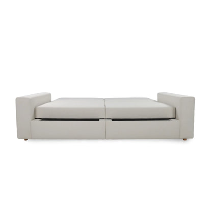 Beige sofa on a white background