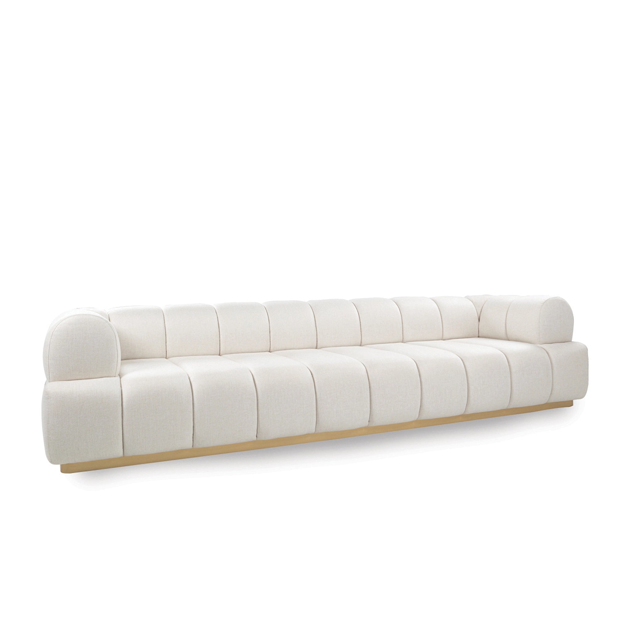 White sofa on a white background