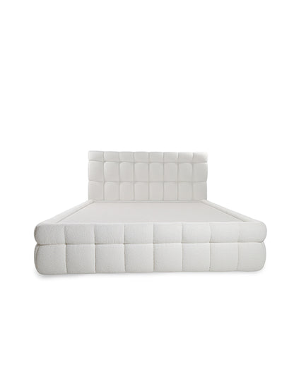 White quilted chair on a white background