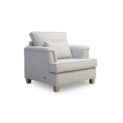 Gray armchair on a white background