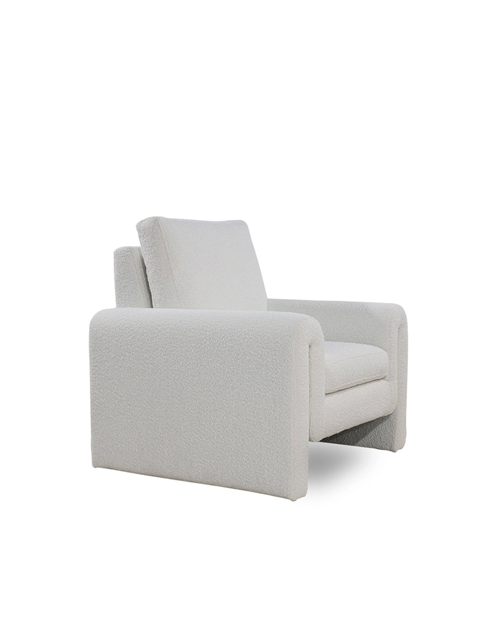 Gray armchair on a white background