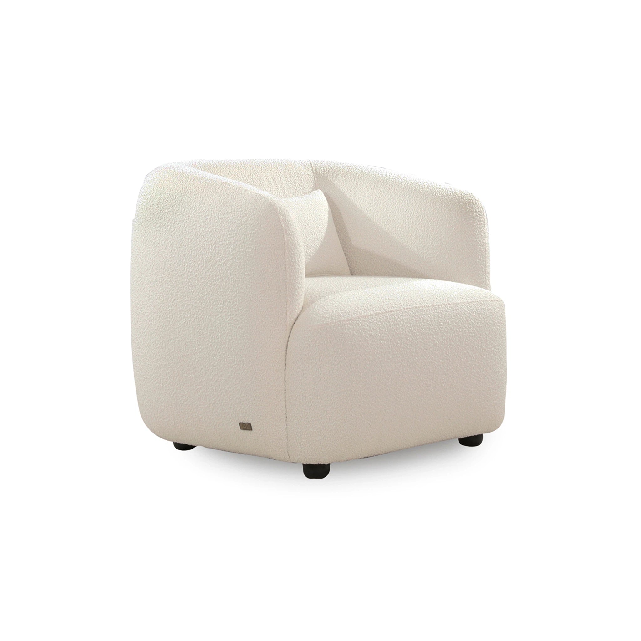 Beige armchair on a white background