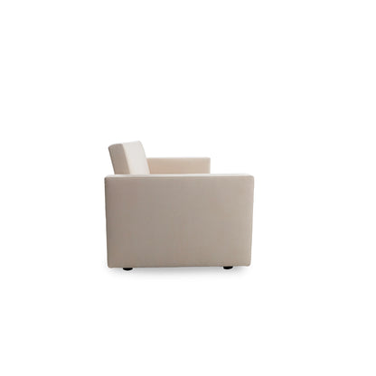 Beige armchair on a white background