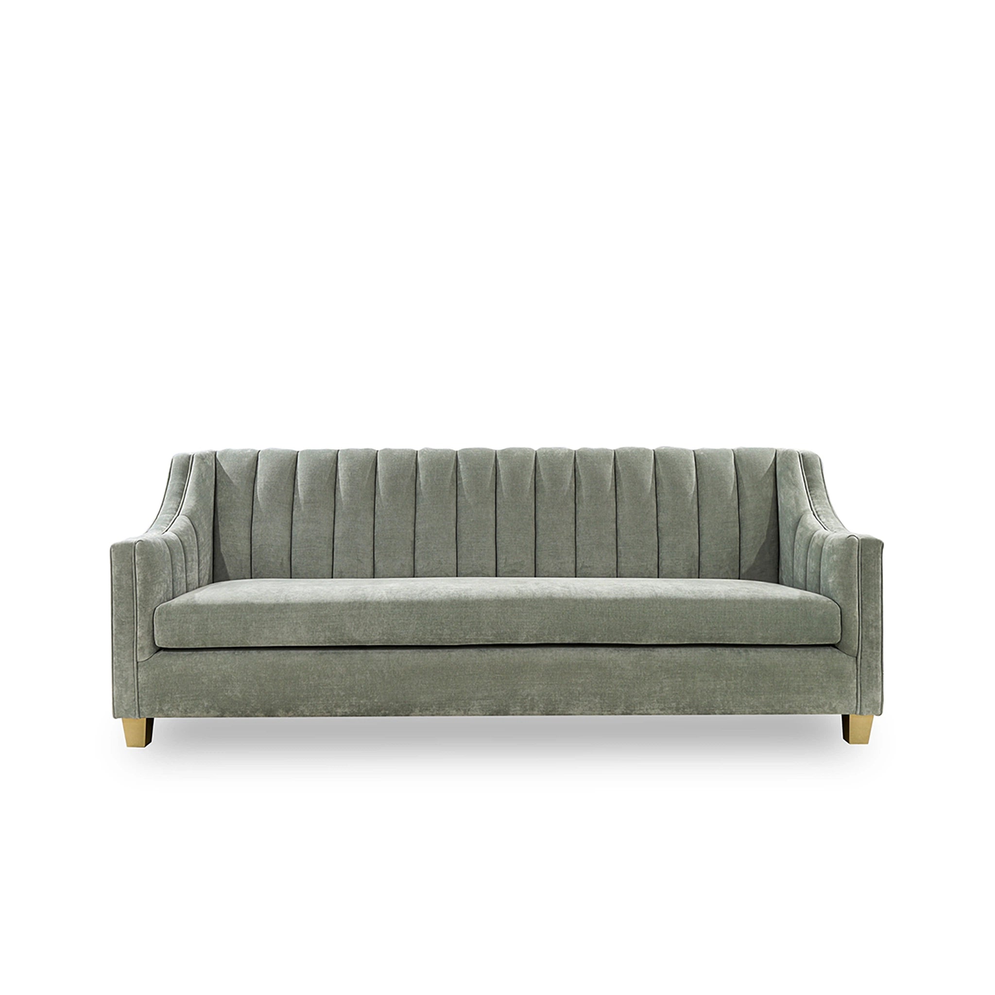 Gray sofa on a white background