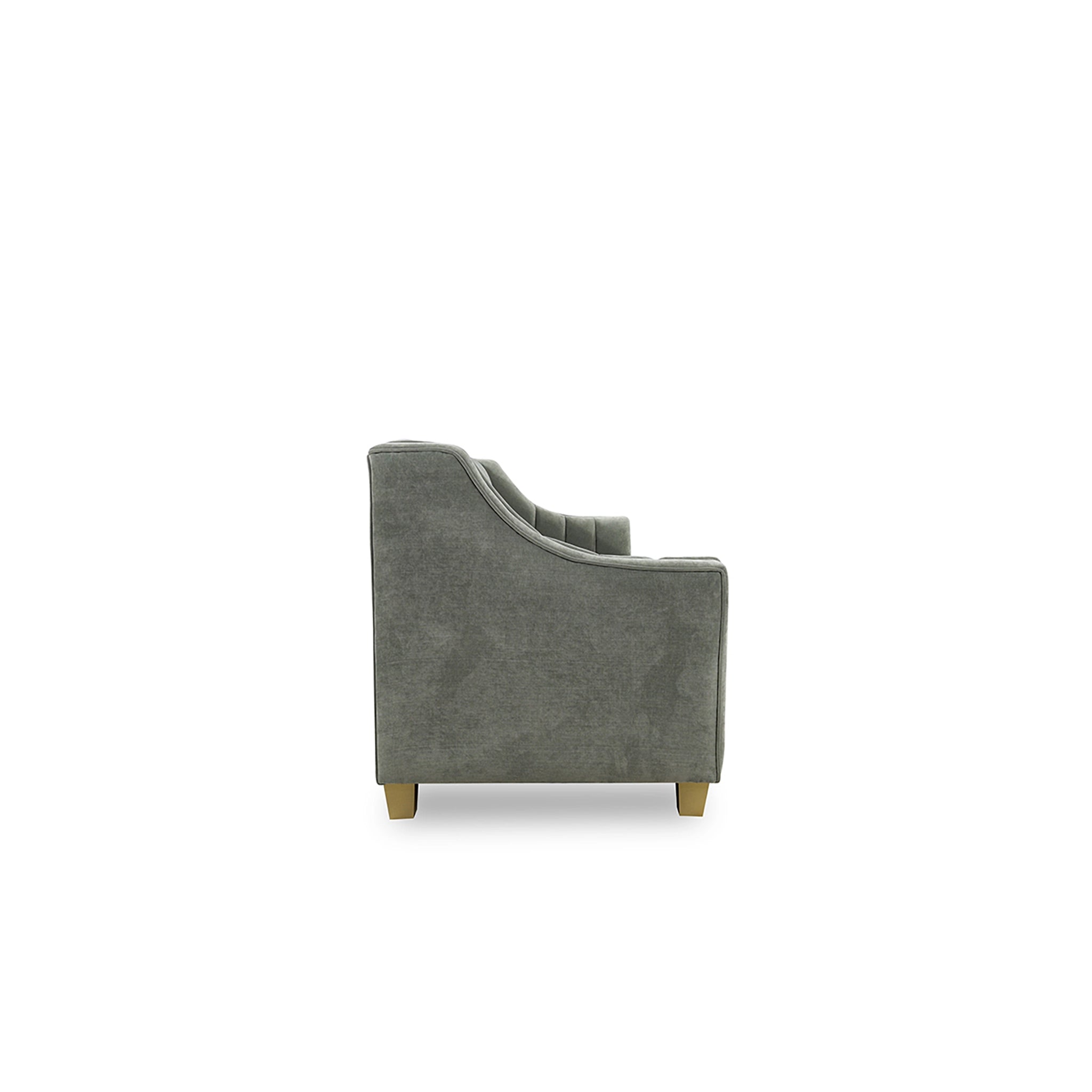 Gray sofa on a white background