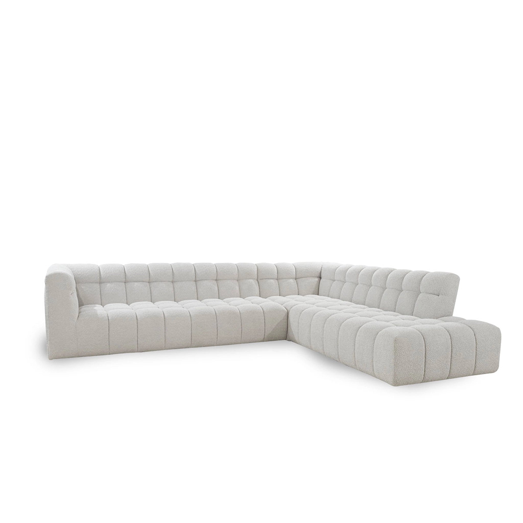 Gray sectional sofa on a white background