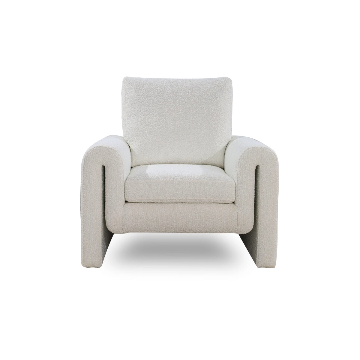 Beige armchair on a white background