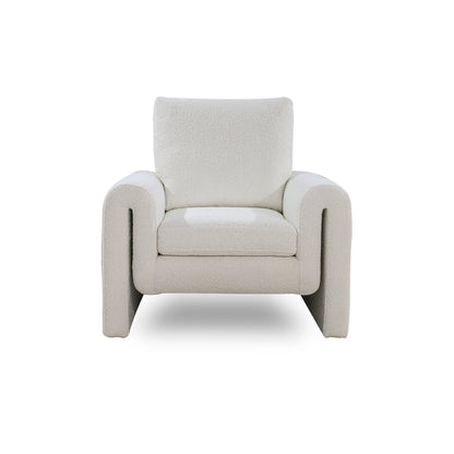 Beige armchair on a white background