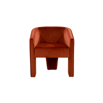 Red armchair on a white background