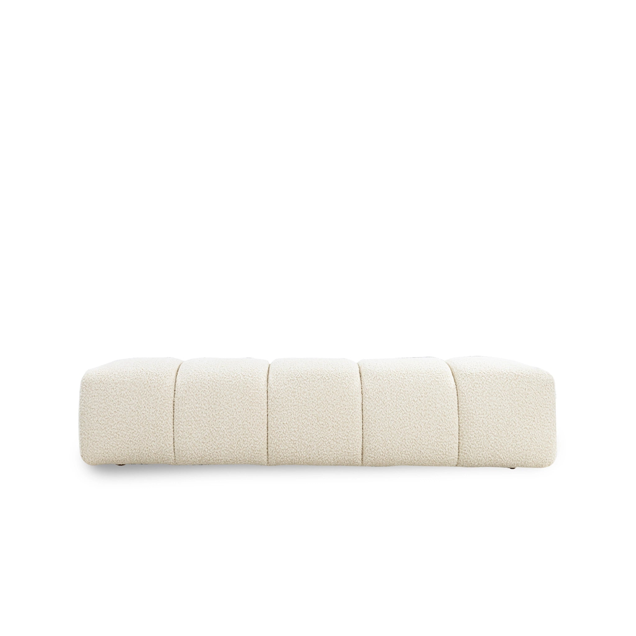 Beige fabric roll on a white background