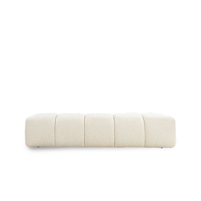 Beige fabric roll on a white background