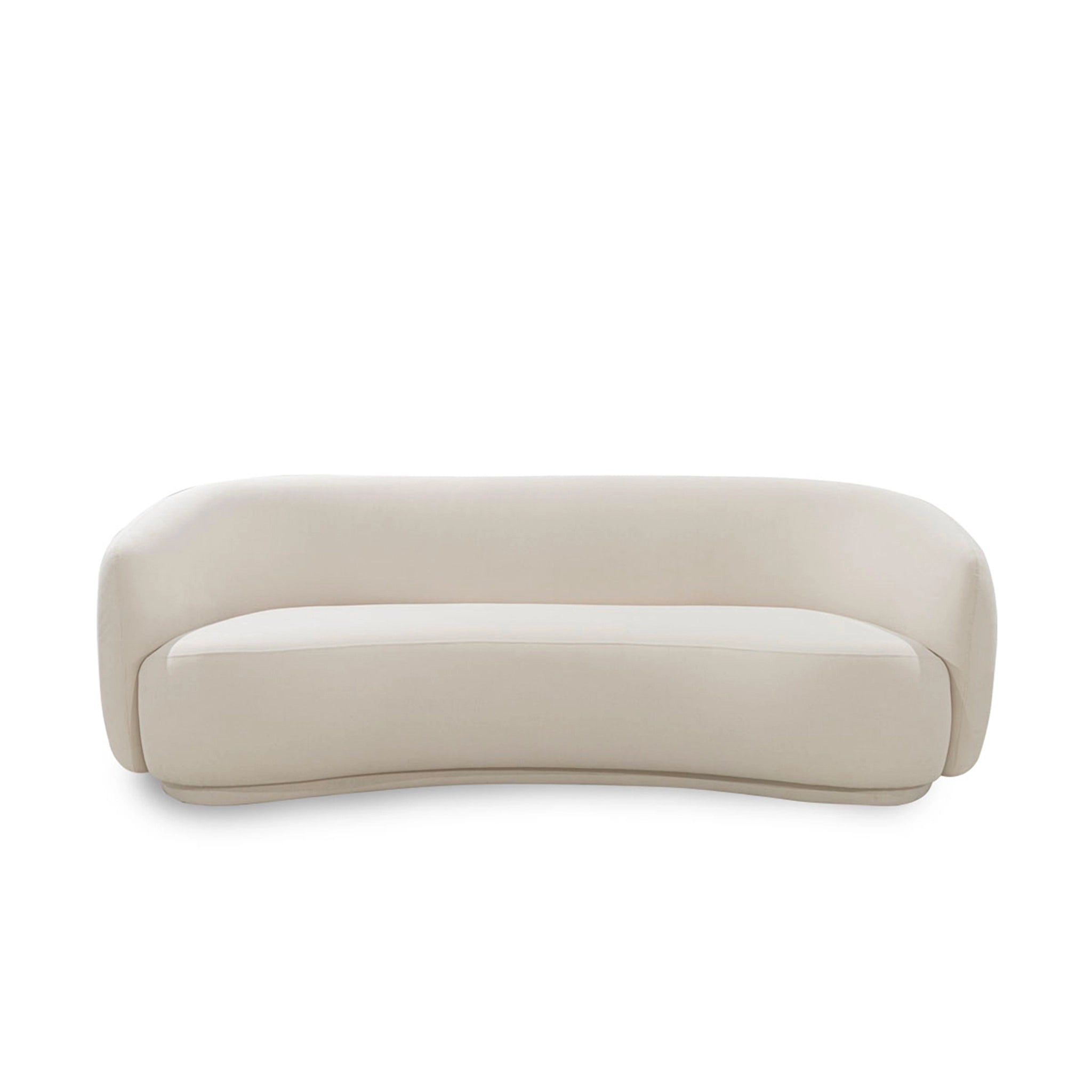 Beige sofa on a white background