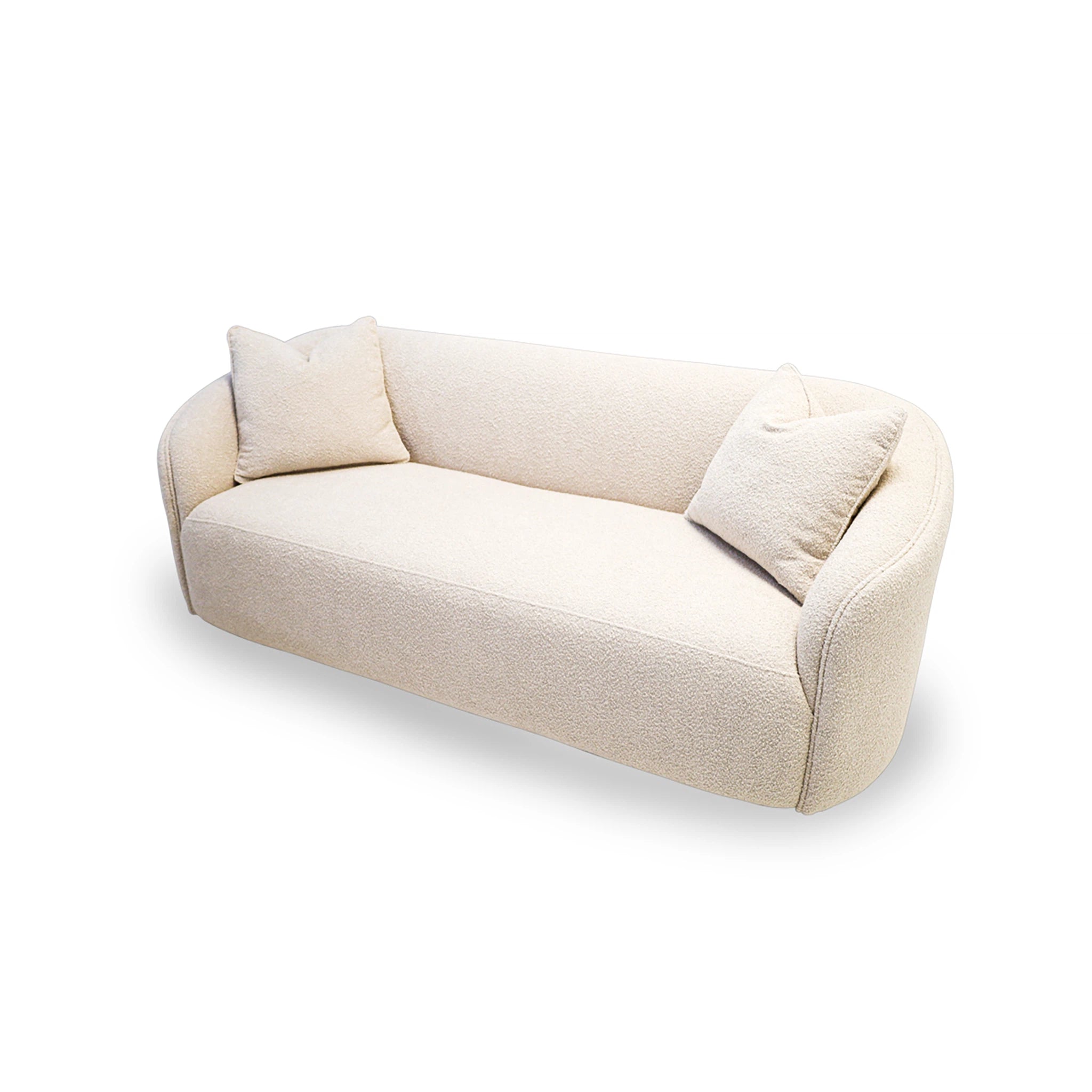 Beige sofa on a white background