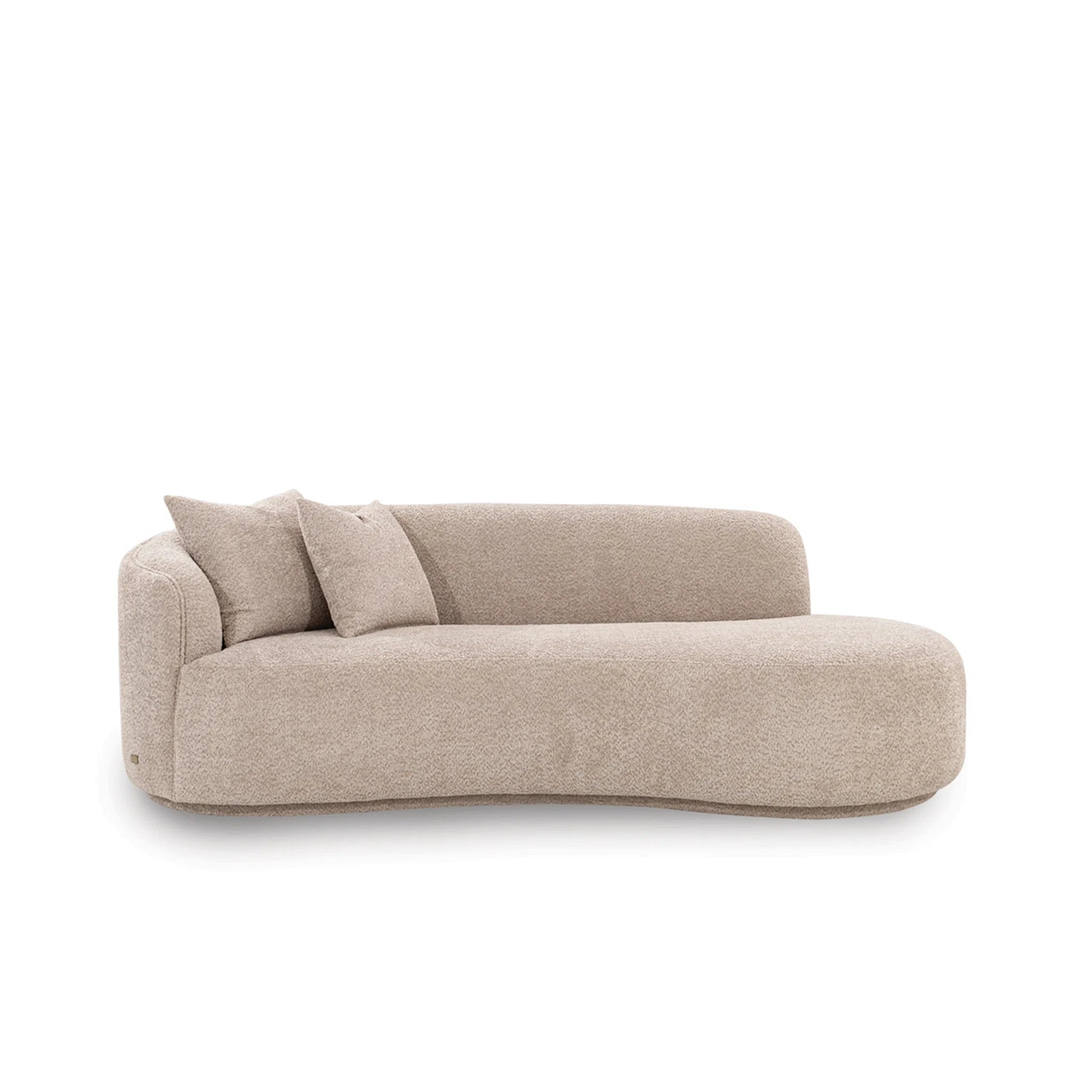 Beige sofa on a white background