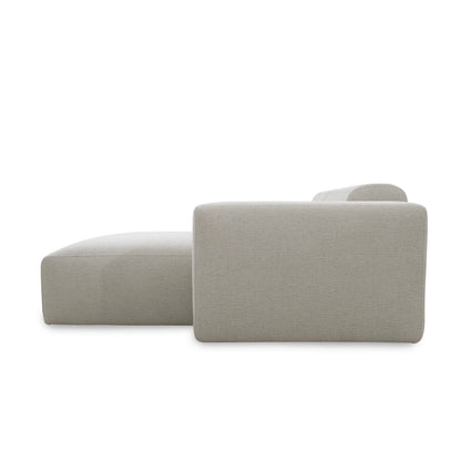 Gray sectional sofa on a white background