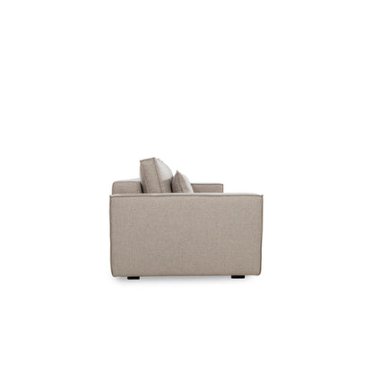 Beige sofa on a white background