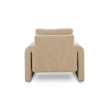 Beige armchair on a white background
