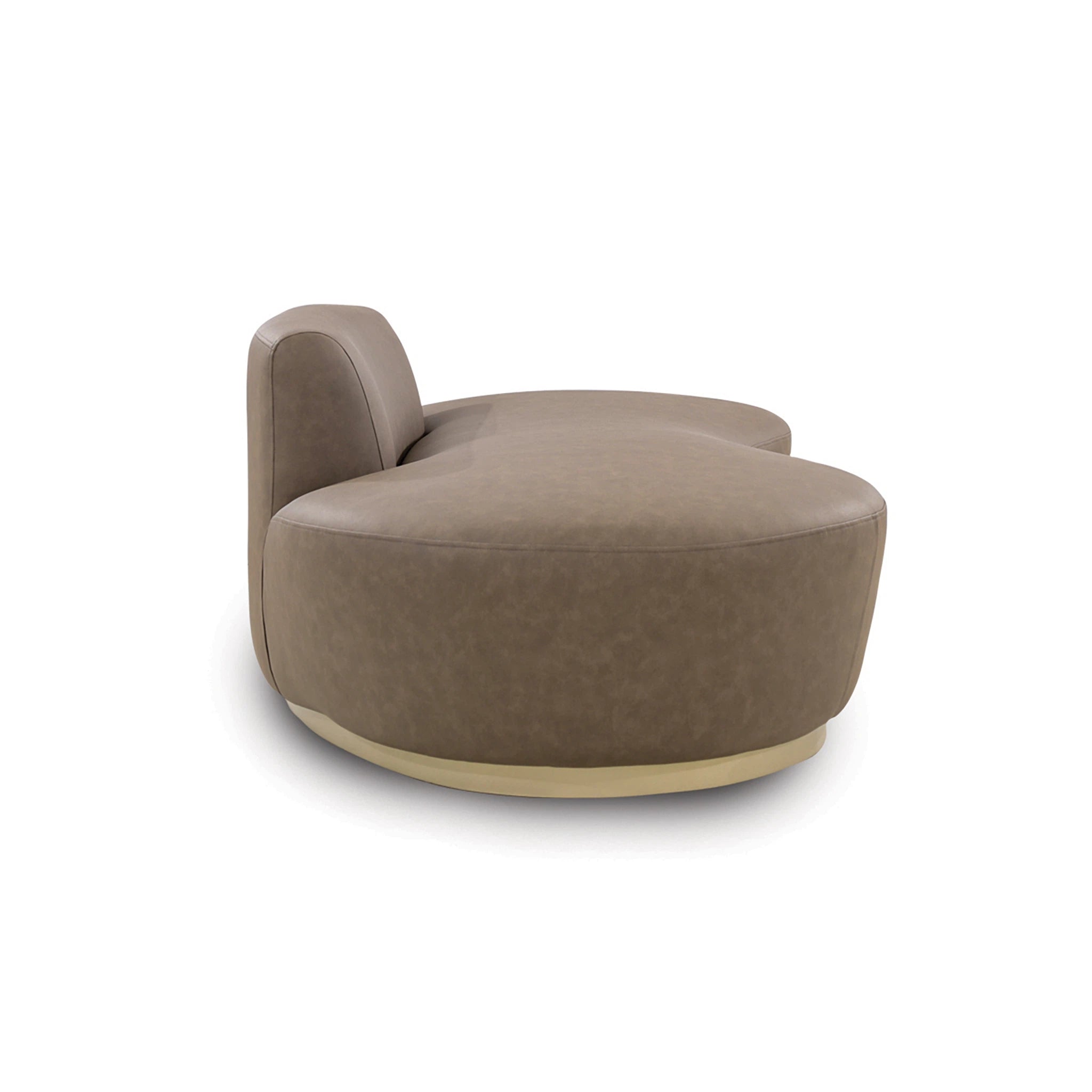 Modern brown chair on a white background