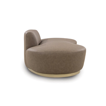 Modern brown chair on a white background