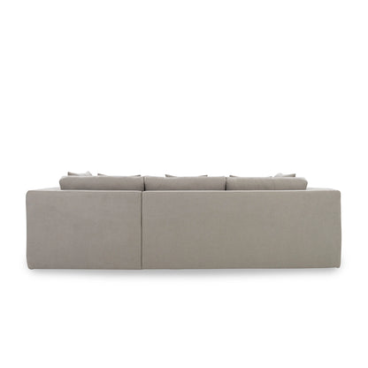 Gray sectional sofa on a white background