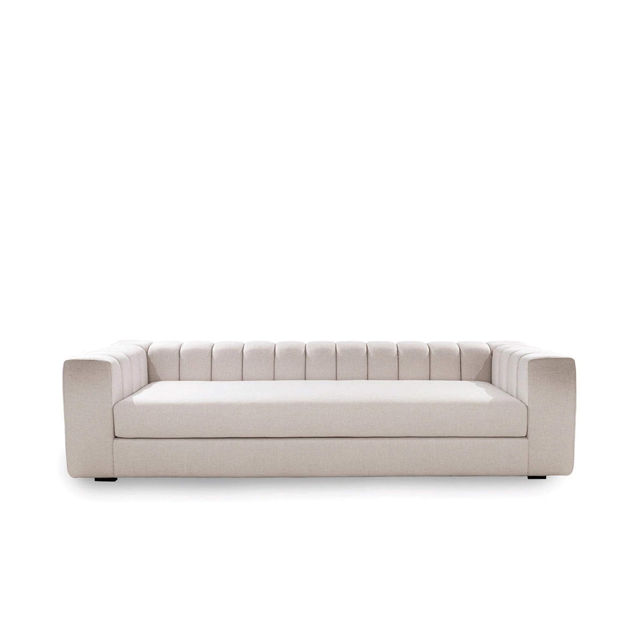 Beige sofa on a white background