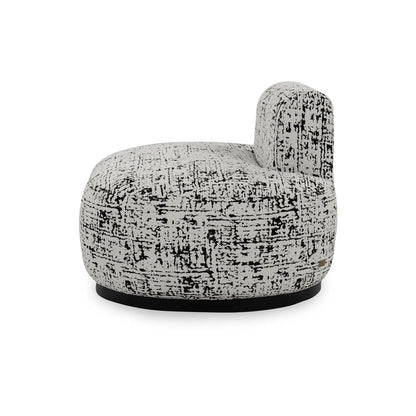 Textured gray and black chair on a white background