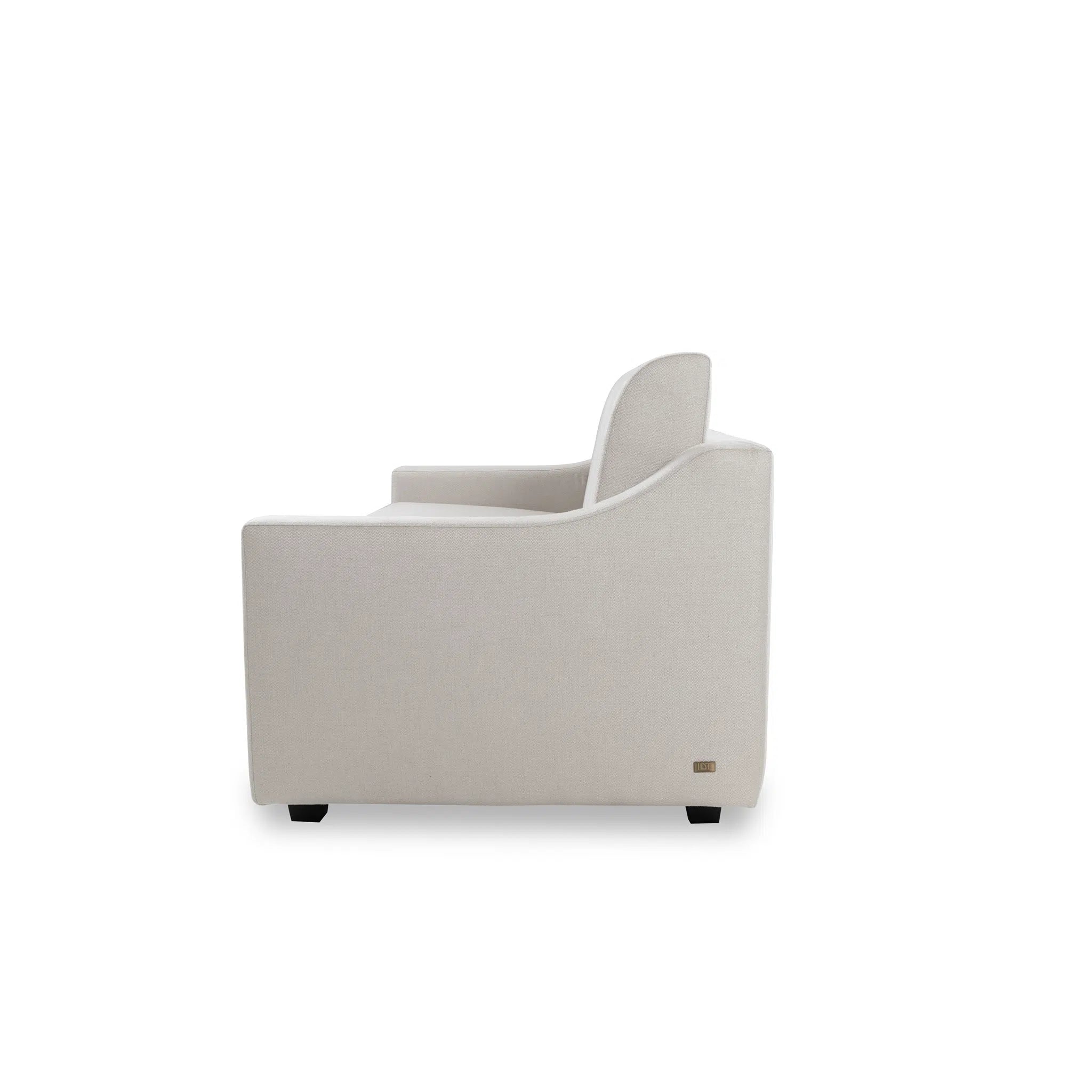 Beige armchair on a white background