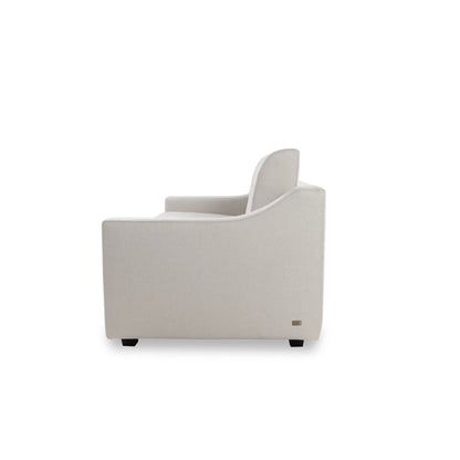 Beige armchair on a white background