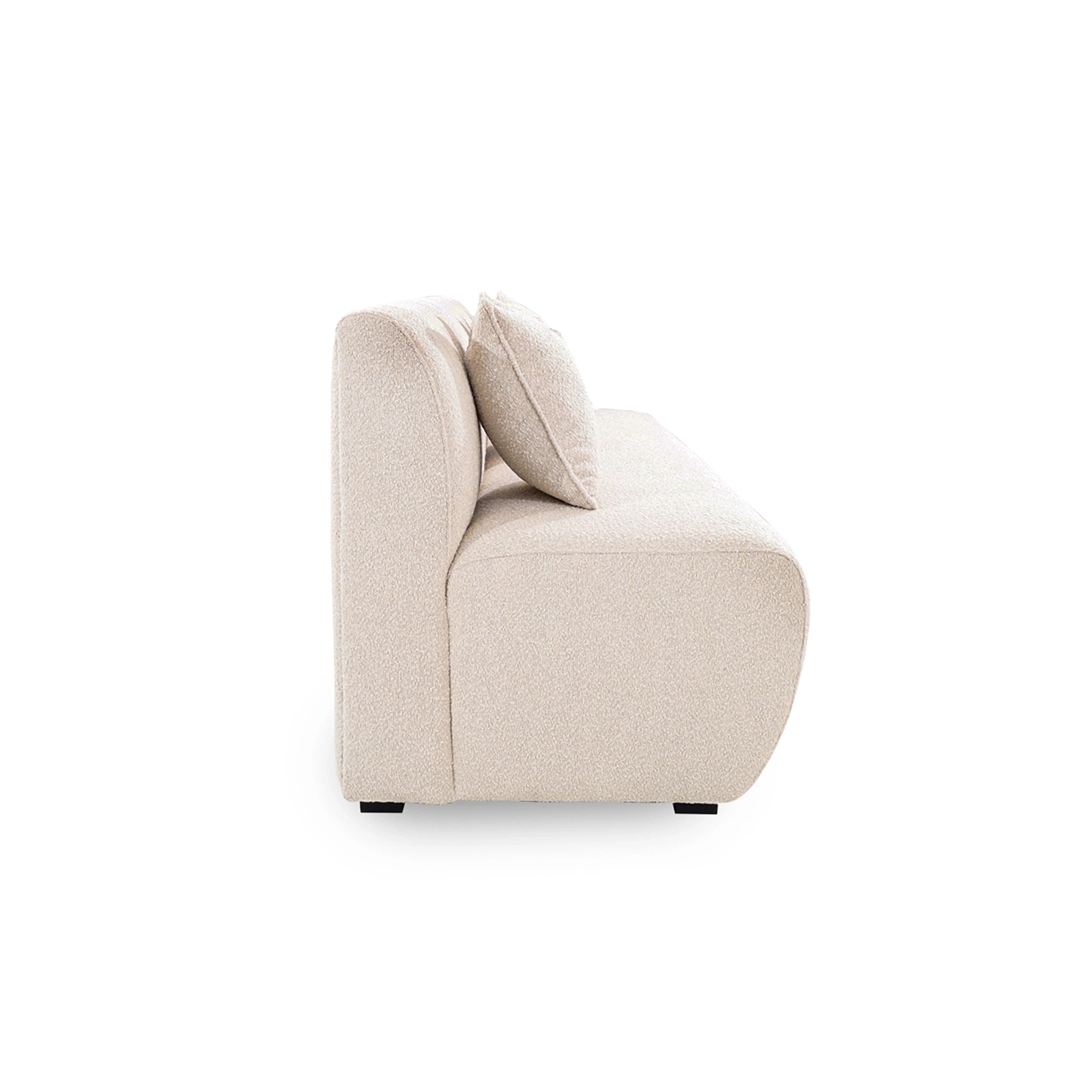 Beige armchair on a white background