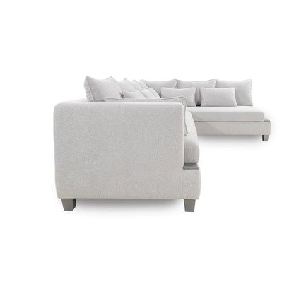 Gray sectional sofa on a white background