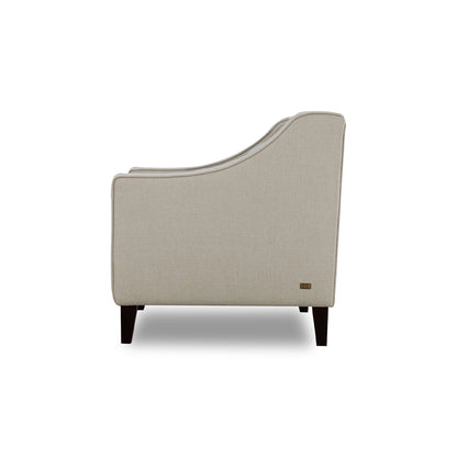 Beige armchair on a white background