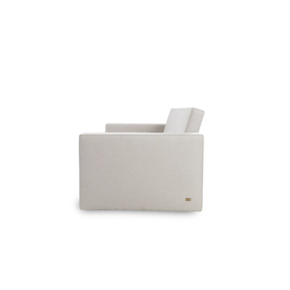 Light gray rectangular box with a lid on a white background