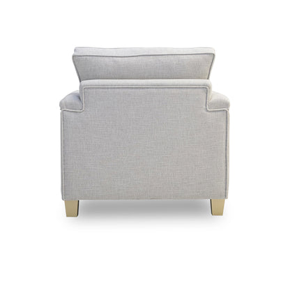 Gray armchair on a white background