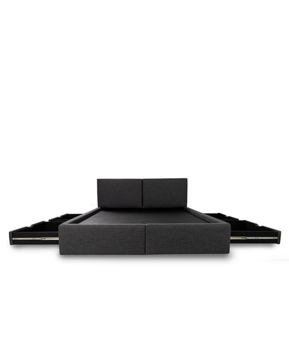 NoirHaven Storage  Bed