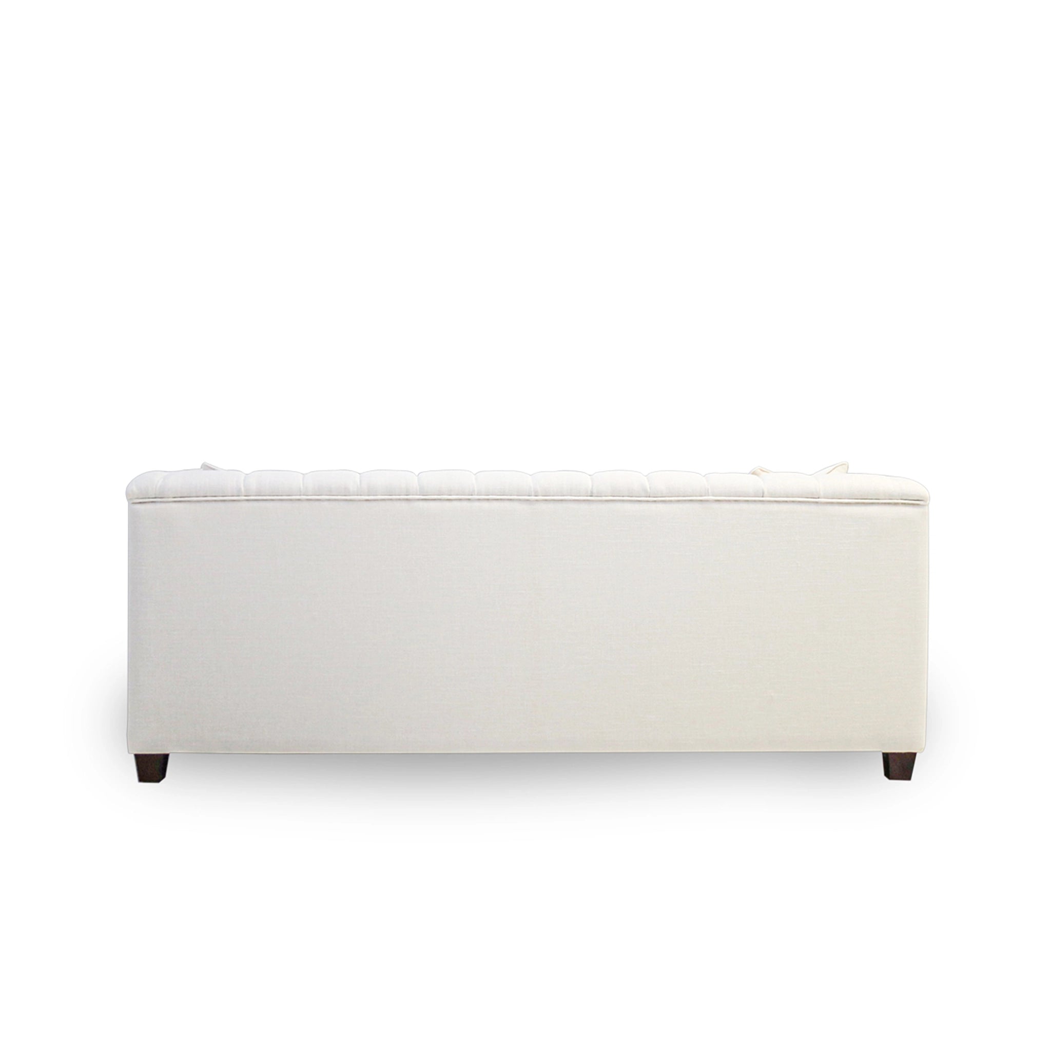 White storage bench on a white background