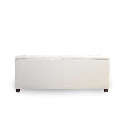 White storage bench on a white background