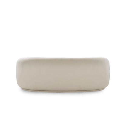 Beige rectangular cushion on a white background