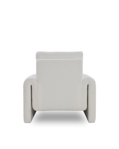 Light gray armchair on a white background