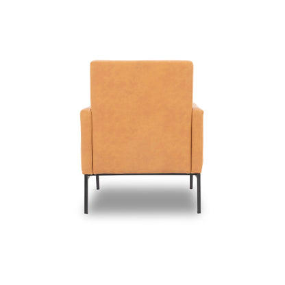 Orange armchair on a white background