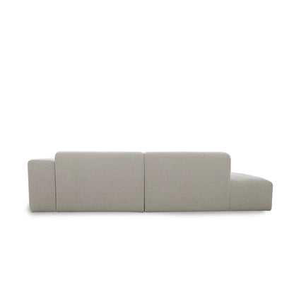 Gray sectional sofa on a white background