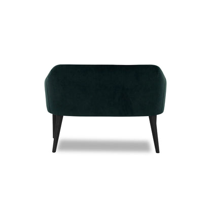 Dark green armchair on a white background