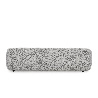Gray patterned bench on a white background