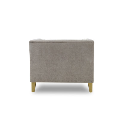 Gray armchair on a white background