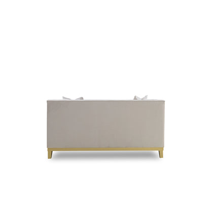 Beige sofa on a white background